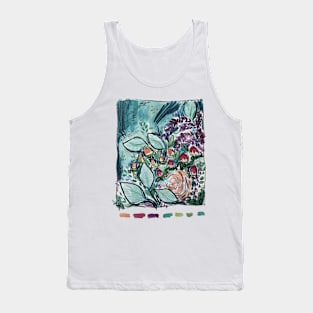 Abstract Floral Tank Top